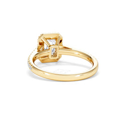 Annabelle Lab Diamond Halo Engagement Ring in 18K Gold 1.65ct F/VS1