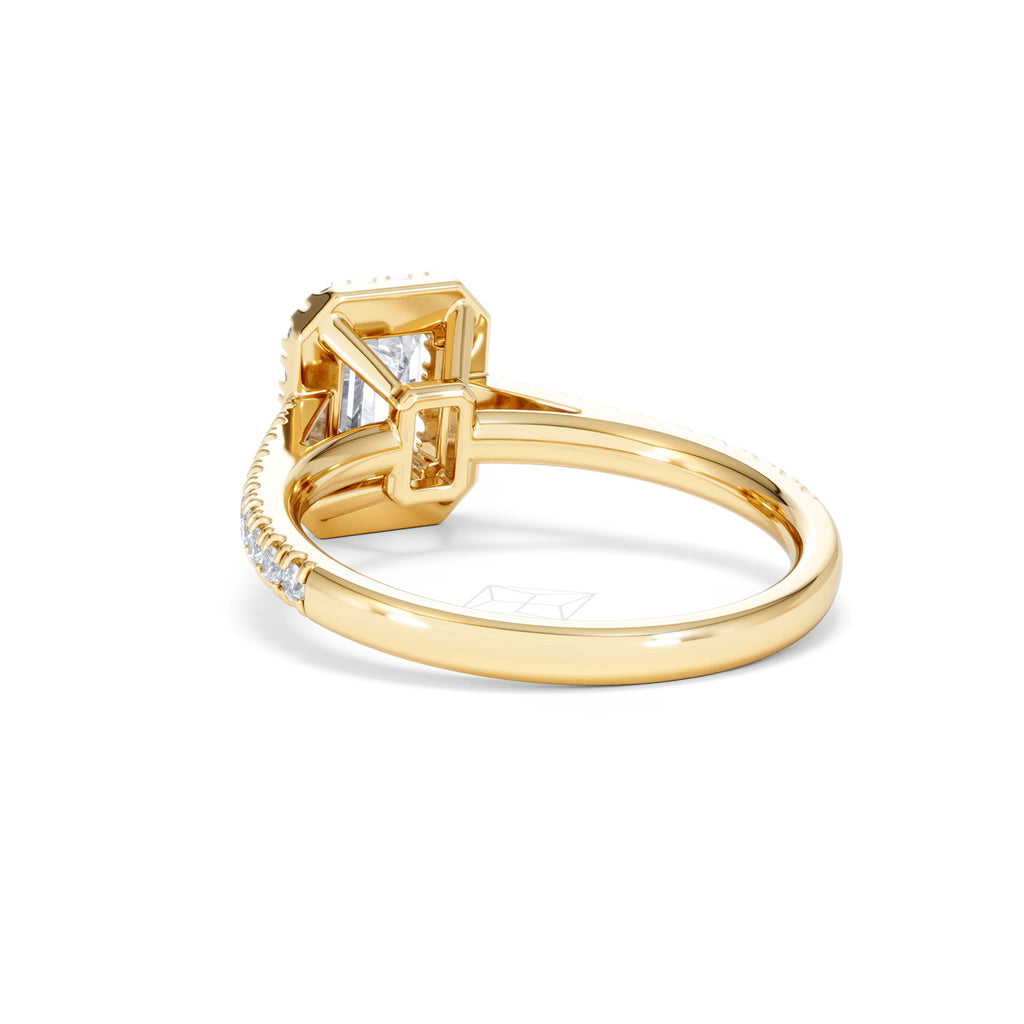 Annabelle Lab Diamond Halo Engagement Ring in 18K Gold 1.65ct F/VS1
