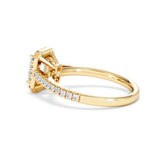 Annabelle Lab Diamond Halo Engagement Ring in 18K Gold 1.65ct F/VS1