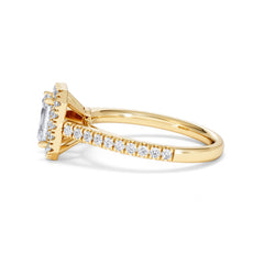 Annabelle Lab Diamond Halo Engagement Ring in 18K Gold 1.65ct F/VS1