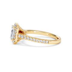 Annabelle Lab Diamond Halo Engagement Ring in 18K Gold 1.65ct F/VS1