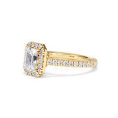 Annabelle Lab Diamond Halo Engagement Ring in 18K Gold 1.65ct F/VS1