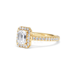 Annabelle Lab Diamond Halo Engagement Ring in 18K Gold 1.65ct F/VS1