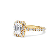 Annabelle Lab Diamond Halo Engagement Ring in 18K Gold 1.65ct F/VS1