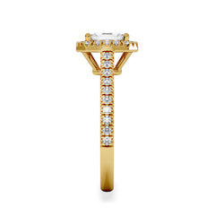 Annabelle Lab Diamond Halo Engagement Ring in 18K Gold 1.65ct F/VS1