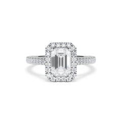Annabelle Lab Diamond Halo Engagement Ring in Platinum 2.15ct F/VS1