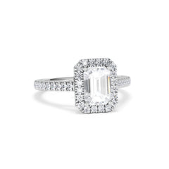 Annabelle Lab Diamond Halo Engagement Ring in Platinum 2.15ct F/VS1