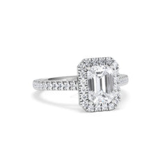 Annabelle Lab Diamond Halo Engagement Ring in Platinum 2.15ct F/VS1