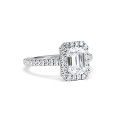 Annabelle Lab Diamond Halo Engagement Ring in Platinum 2.15ct F/VS1