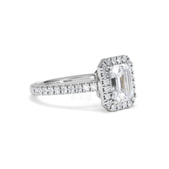 Annabelle Lab Diamond Halo Engagement Ring in Platinum 2.15ct F/VS1