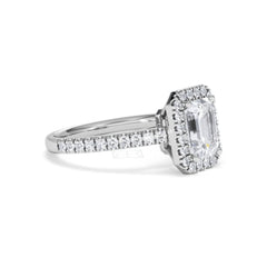 Annabelle Lab Diamond Halo Engagement Ring in Platinum 2.15ct F/VS1