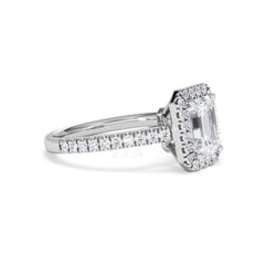 Annabelle Lab Diamond Halo Engagement Ring in Platinum 2.15ct F/VS1