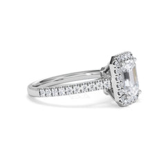 Annabelle Lab Diamond Halo Engagement Ring in Platinum 2.15ct F/VS1