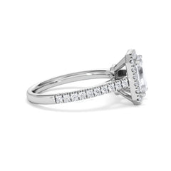 Annabelle Lab Diamond Halo Engagement Ring in Platinum 2.15ct F/VS1