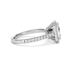 Annabelle Lab Diamond Halo Engagement Ring in Platinum 2.15ct F/VS1