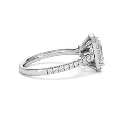 Annabelle Lab Diamond Halo Engagement Ring in Platinum 2.15ct F/VS1