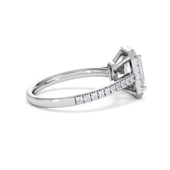 Annabelle Lab Diamond Halo Engagement Ring in Platinum 2.15ct F/VS1