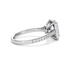 Annabelle Lab Diamond Halo Engagement Ring in Platinum 2.15ct F/VS1