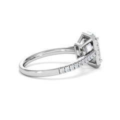 Annabelle Lab Diamond Halo Engagement Ring in Platinum 2.15ct F/VS1