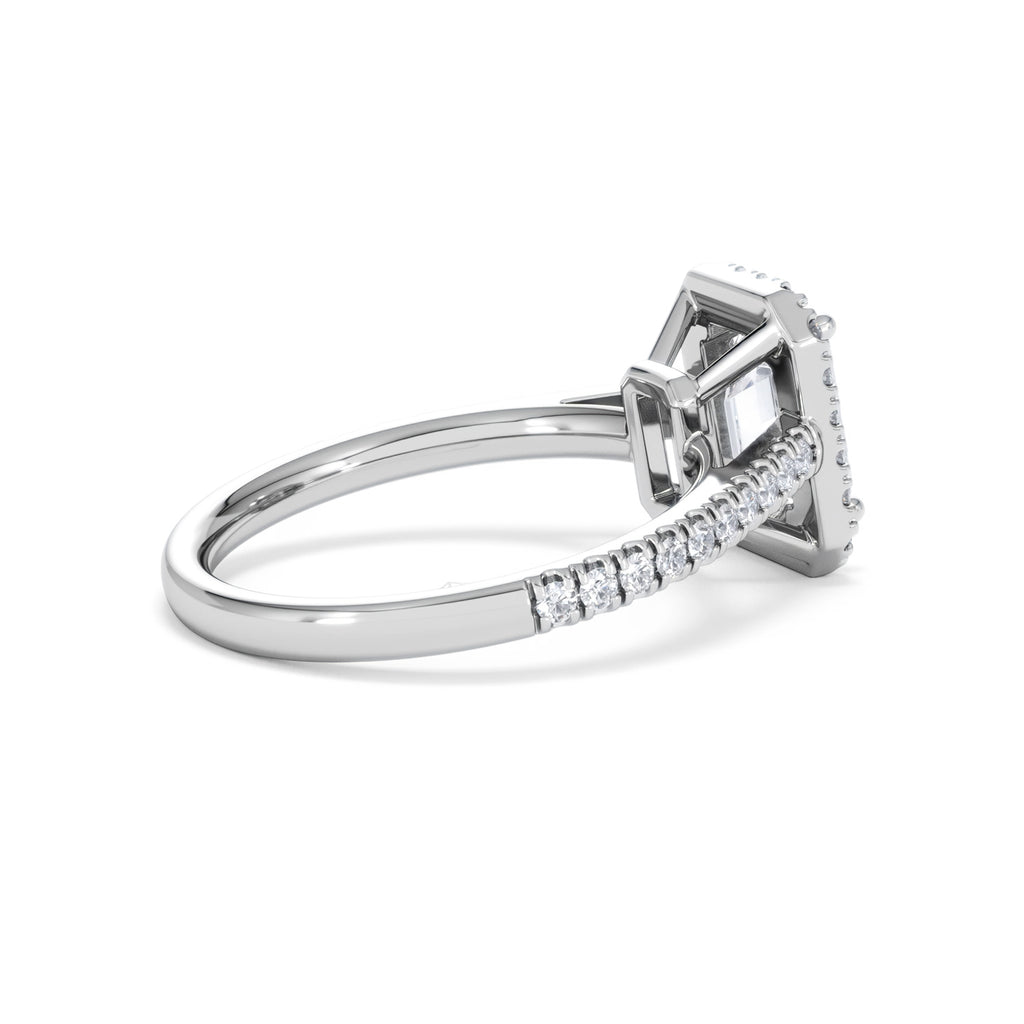 Annabelle Lab Diamond Halo Engagement Ring in Platinum 2.15ct F/VS1