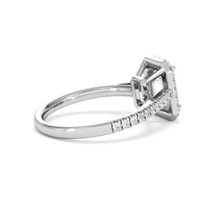 Annabelle Lab Diamond Halo Engagement Ring in Platinum 2.15ct F/VS1