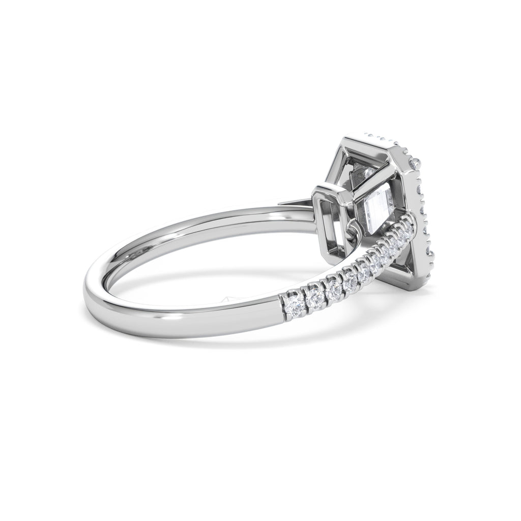 Annabelle Lab Diamond Halo Engagement Ring in Platinum 2.15ct F/VS1