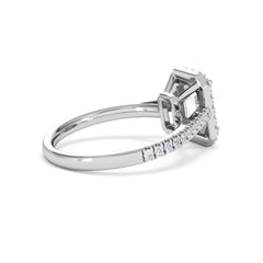 Annabelle Lab Diamond Halo Engagement Ring in Platinum 2.15ct F/VS1