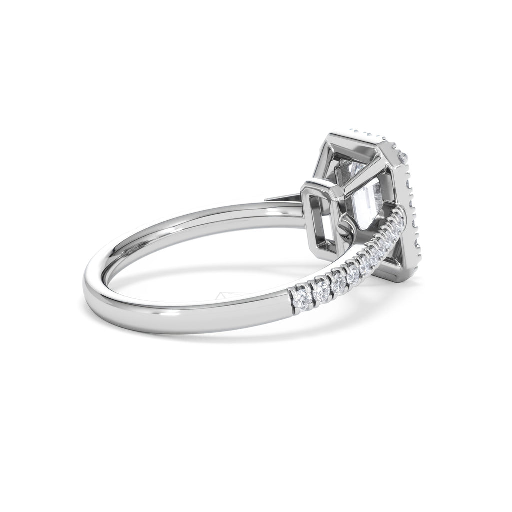 Annabelle Lab Diamond Halo Engagement Ring in Platinum 2.15ct F/VS1