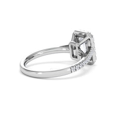 Annabelle Lab Diamond Halo Engagement Ring in Platinum 2.15ct F/VS1
