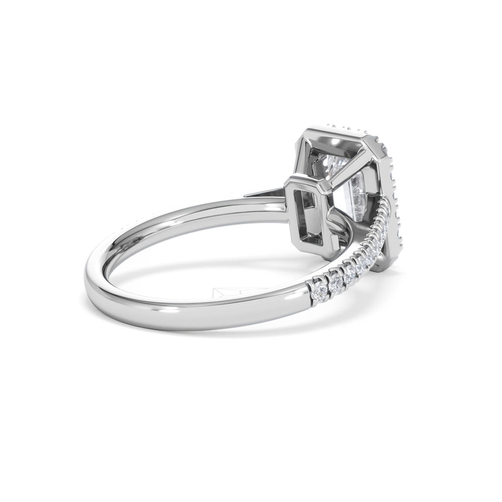 Annabelle Lab Diamond Halo Engagement Ring in Platinum 2.15ct F/VS1