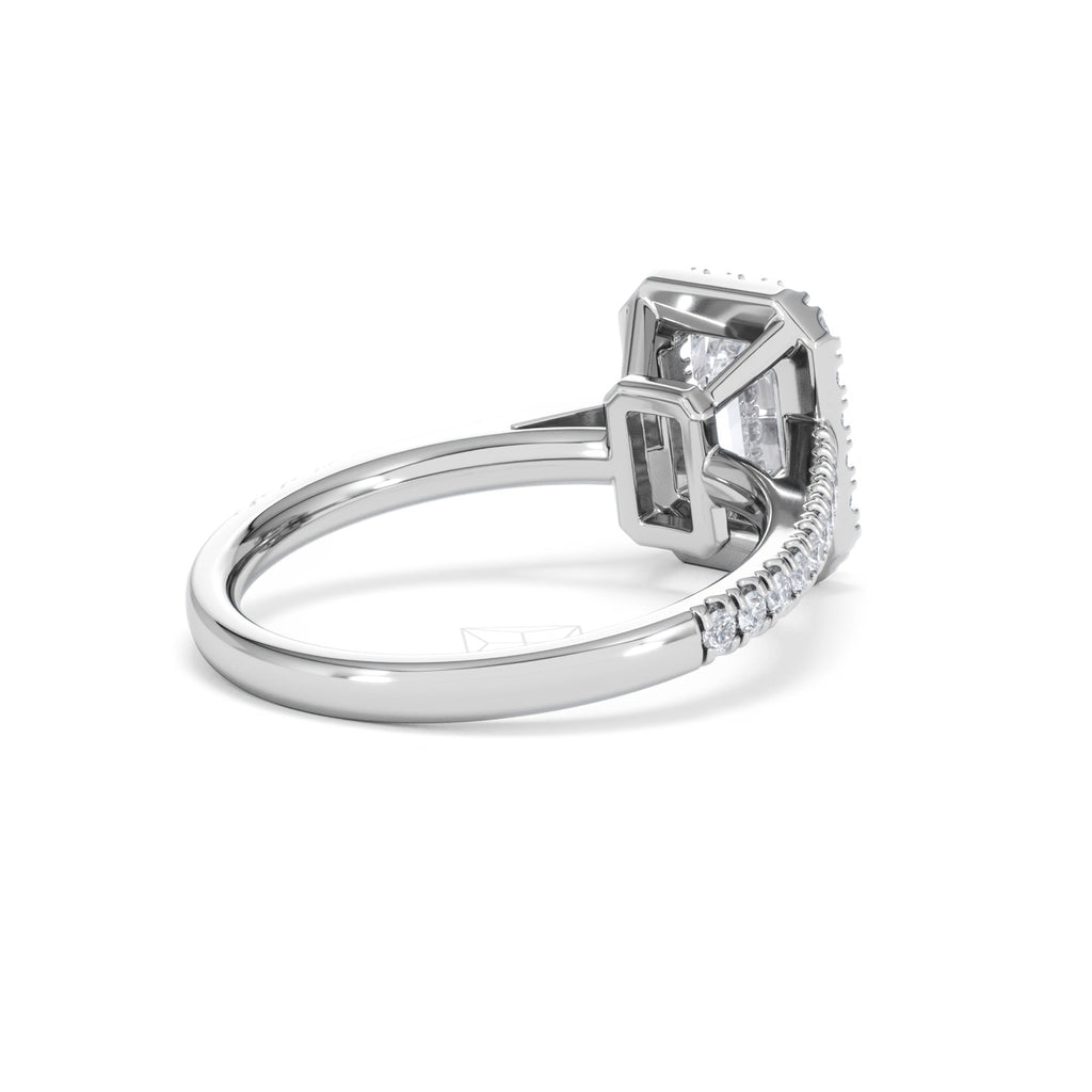 Annabelle Lab Diamond Halo Engagement Ring in Platinum 2.15ct F/VS1