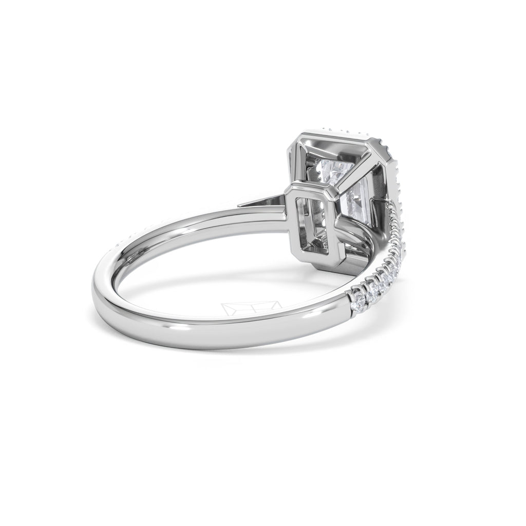 Annabelle Lab Diamond Halo Engagement Ring in Platinum 2.15ct F/VS1