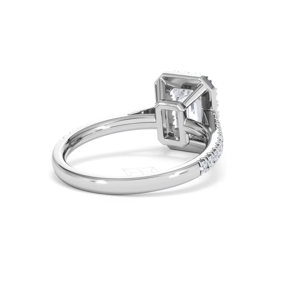 Annabelle Lab Diamond Halo Engagement Ring in Platinum 2.15ct F/VS1