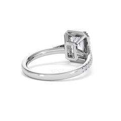 Annabelle Lab Diamond Halo Engagement Ring in Platinum 2.15ct F/VS1
