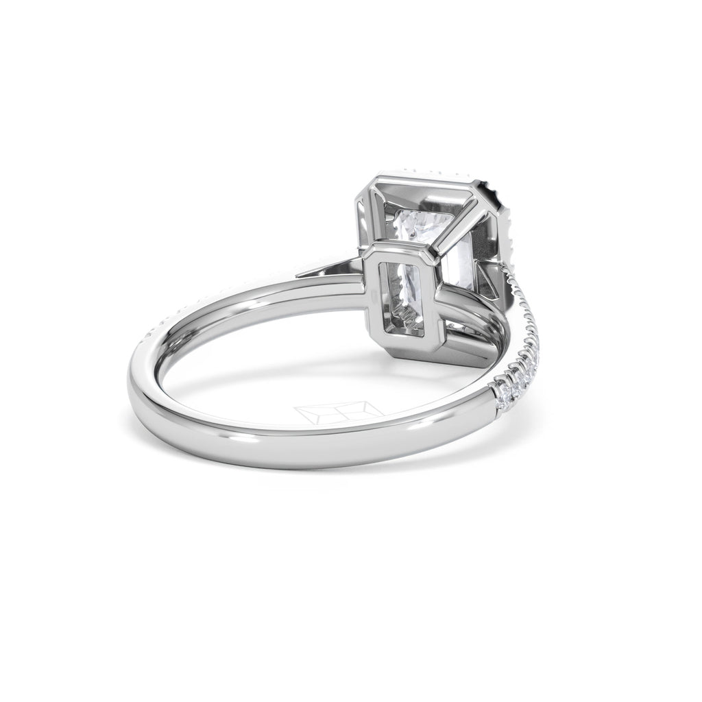 Annabelle Lab Diamond Halo Engagement Ring in Platinum 2.15ct F/VS1