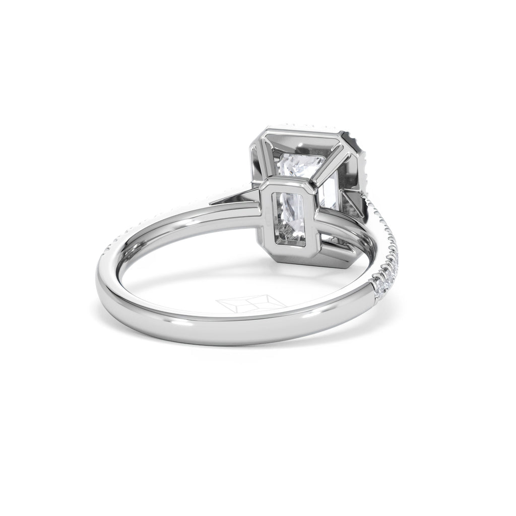 Annabelle Lab Diamond Halo Engagement Ring in Platinum 2.15ct F/VS1