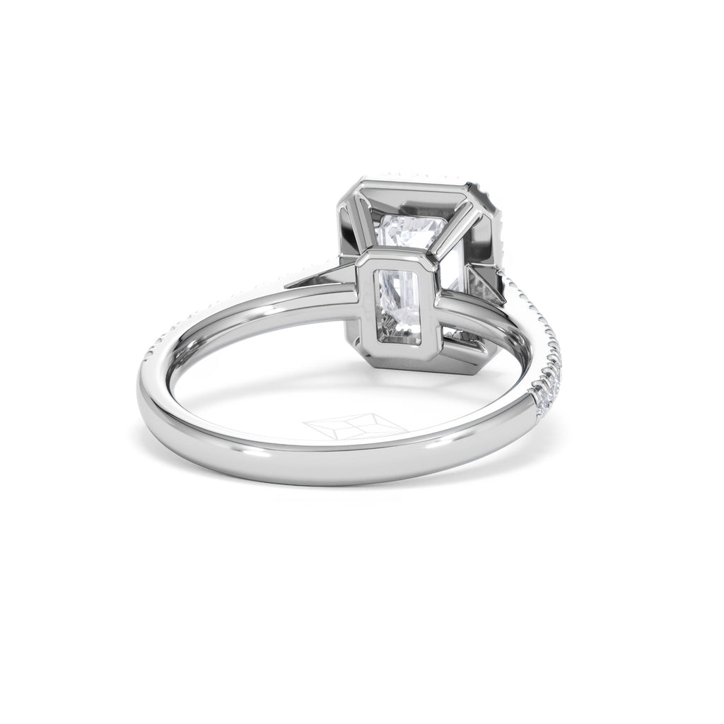 Annabelle Lab Diamond Halo Engagement Ring in Platinum 2.15ct F/VS1