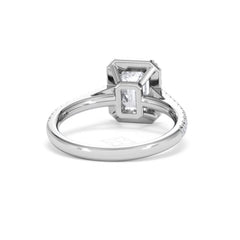 Annabelle Lab Diamond Halo Engagement Ring 18K White Gold 2.15ct F/VS1