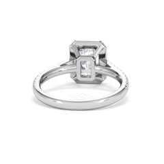 Annabelle Lab Diamond Halo Engagement Ring in Platinum 2.15ct F/VS1