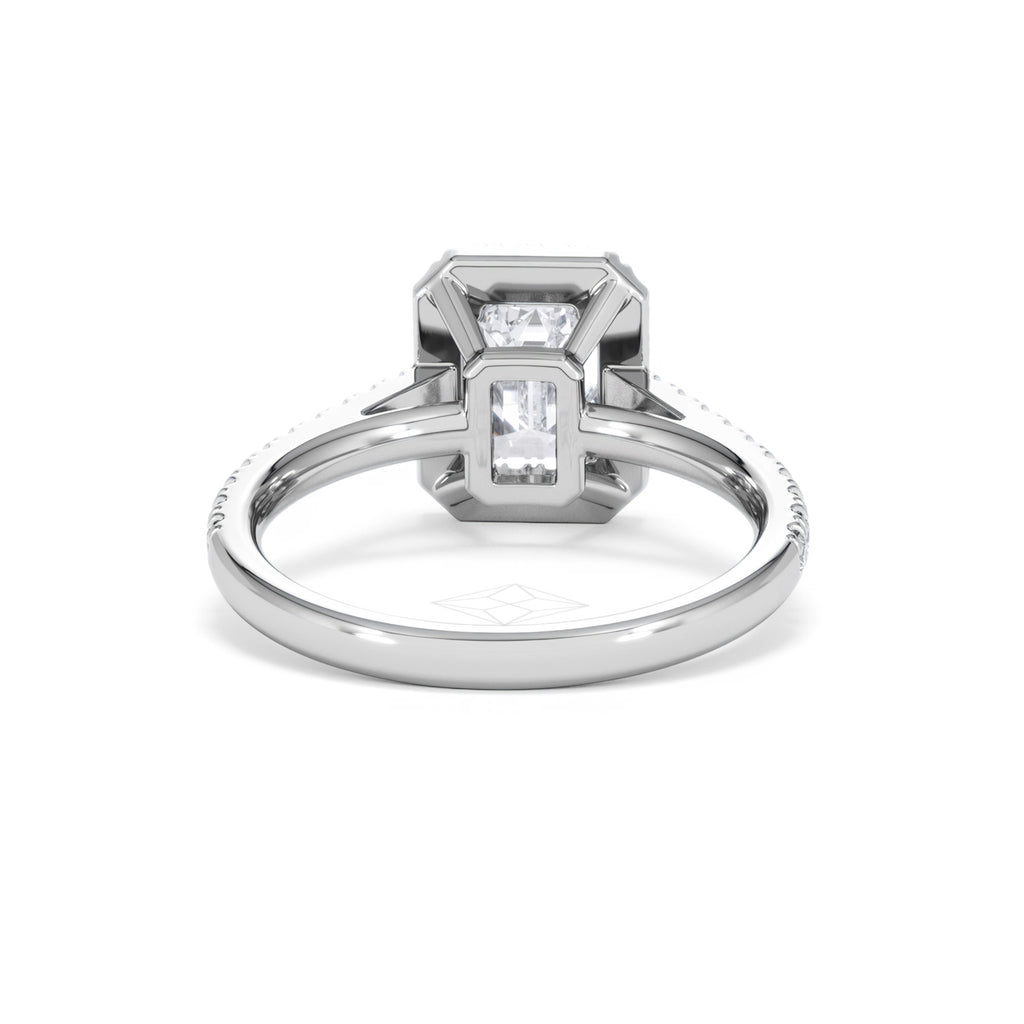 Annabelle Lab Diamond Halo Engagement Ring in Platinum 2.15ct F/VS1