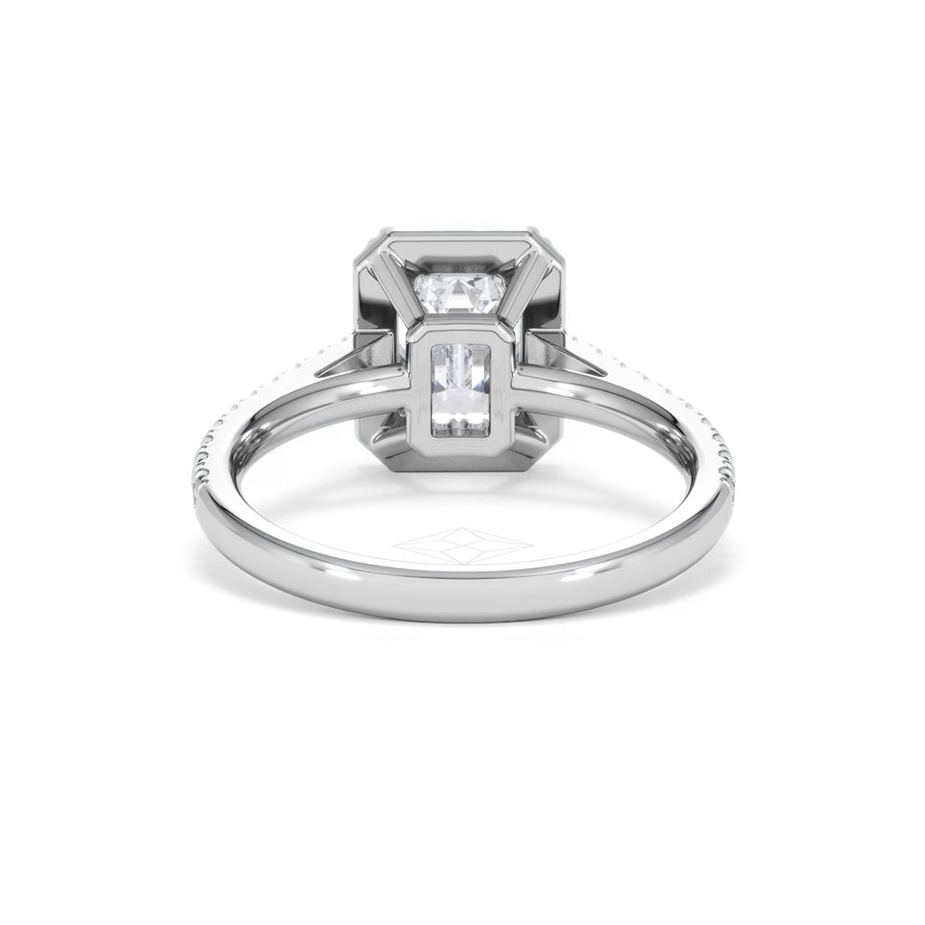 Annabelle Lab Diamond Halo Engagement Ring in Platinum 2.15ct F/VS1