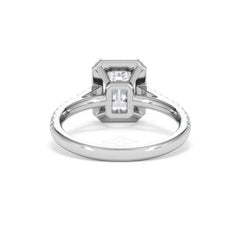 Annabelle Lab Diamond Halo Engagement Ring in Platinum 2.15ct F/VS1