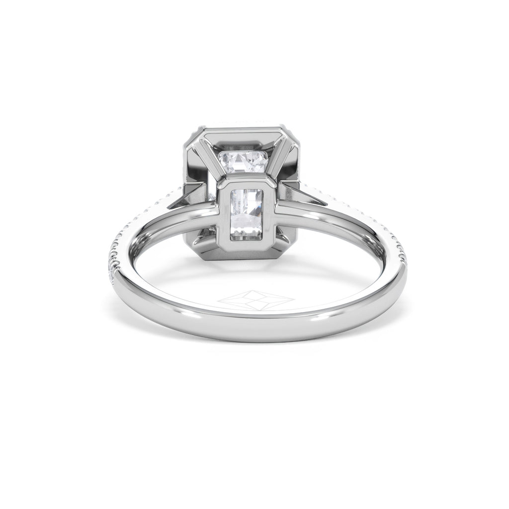 Annabelle Lab Diamond Halo Engagement Ring in Platinum 2.15ct F/VS1