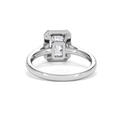 Annabelle Lab Diamond Halo Engagement Ring in Platinum 2.15ct F/VS1