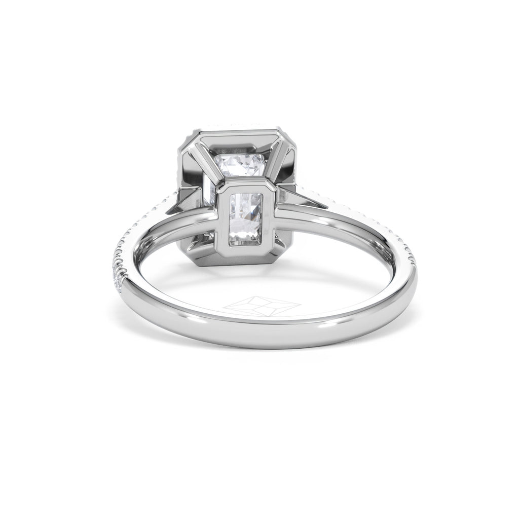 Annabelle Lab Diamond Halo Engagement Ring in Platinum 2.15ct F/VS1