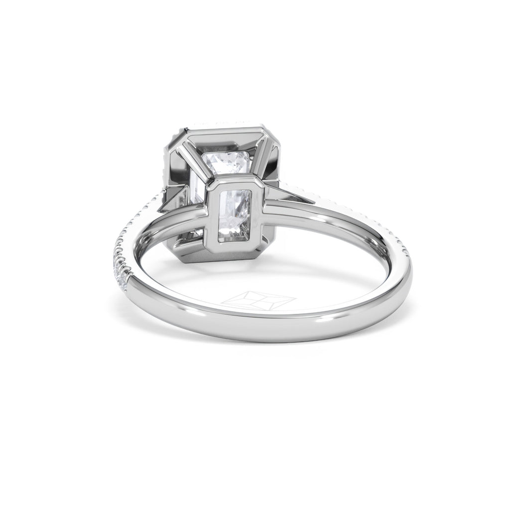 Annabelle Lab Diamond Halo Engagement Ring in Platinum 2.15ct F/VS1