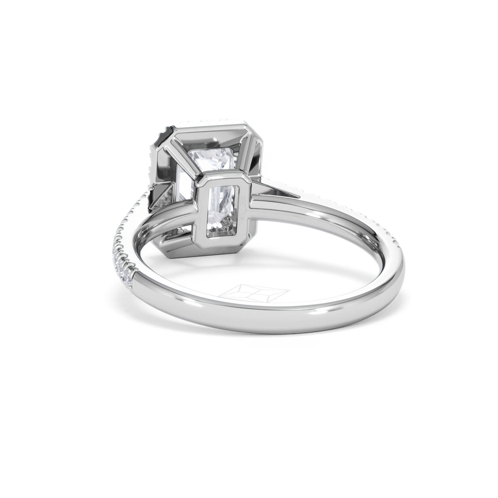 Annabelle Lab Diamond Halo Engagement Ring in Platinum 2.15ct F/VS1