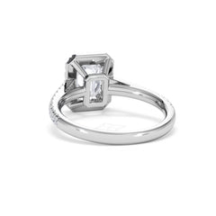 Annabelle Lab Diamond Halo Engagement Ring in Platinum 2.15ct F/VS1