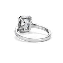 Annabelle Lab Diamond Halo Engagement Ring in Platinum 2.15ct F/VS1