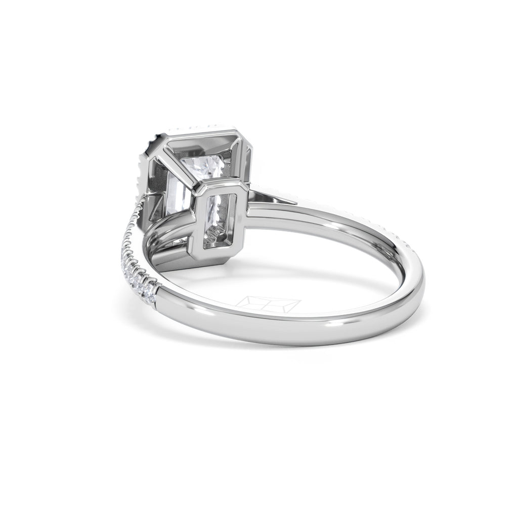 Annabelle Lab Diamond Halo Engagement Ring in Platinum 2.15ct F/VS1